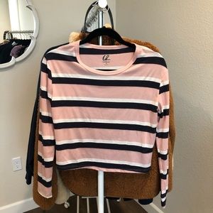 Charlotte Russe Striped Long Sleeve Shirt